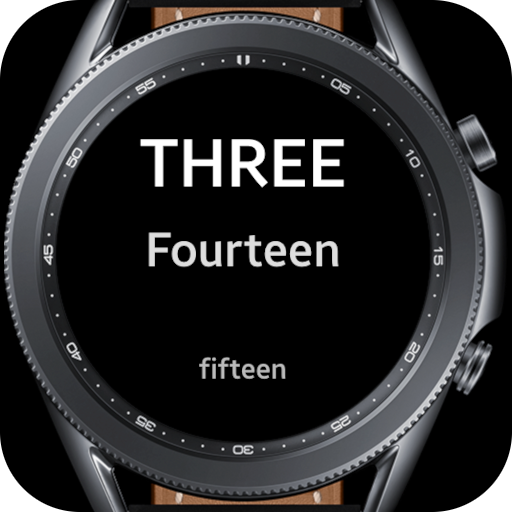 Multicolor Text Clock Watch Face icon