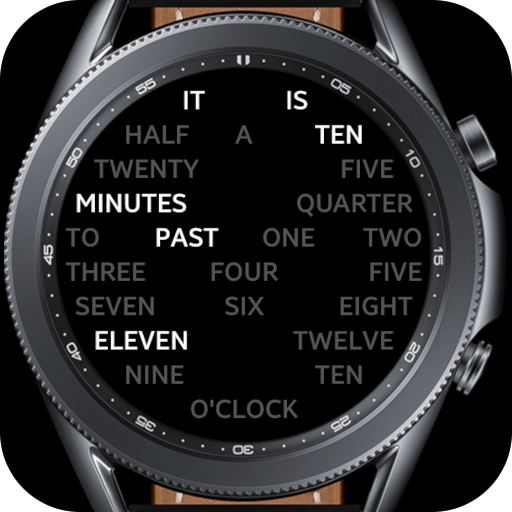 Multicolor Word Clock Watch Face (Round) icon