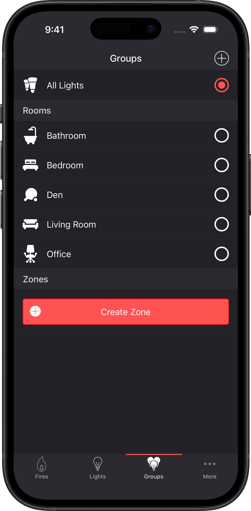 Groups screenshot