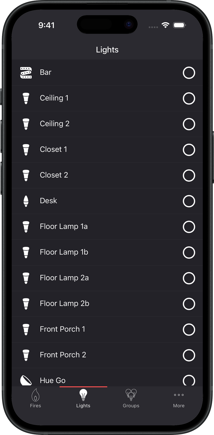 Lights screenshot