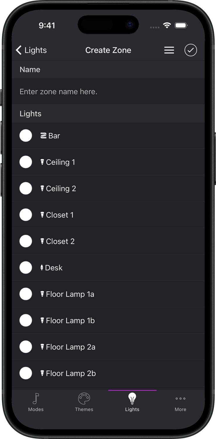 Create Zone screenshot