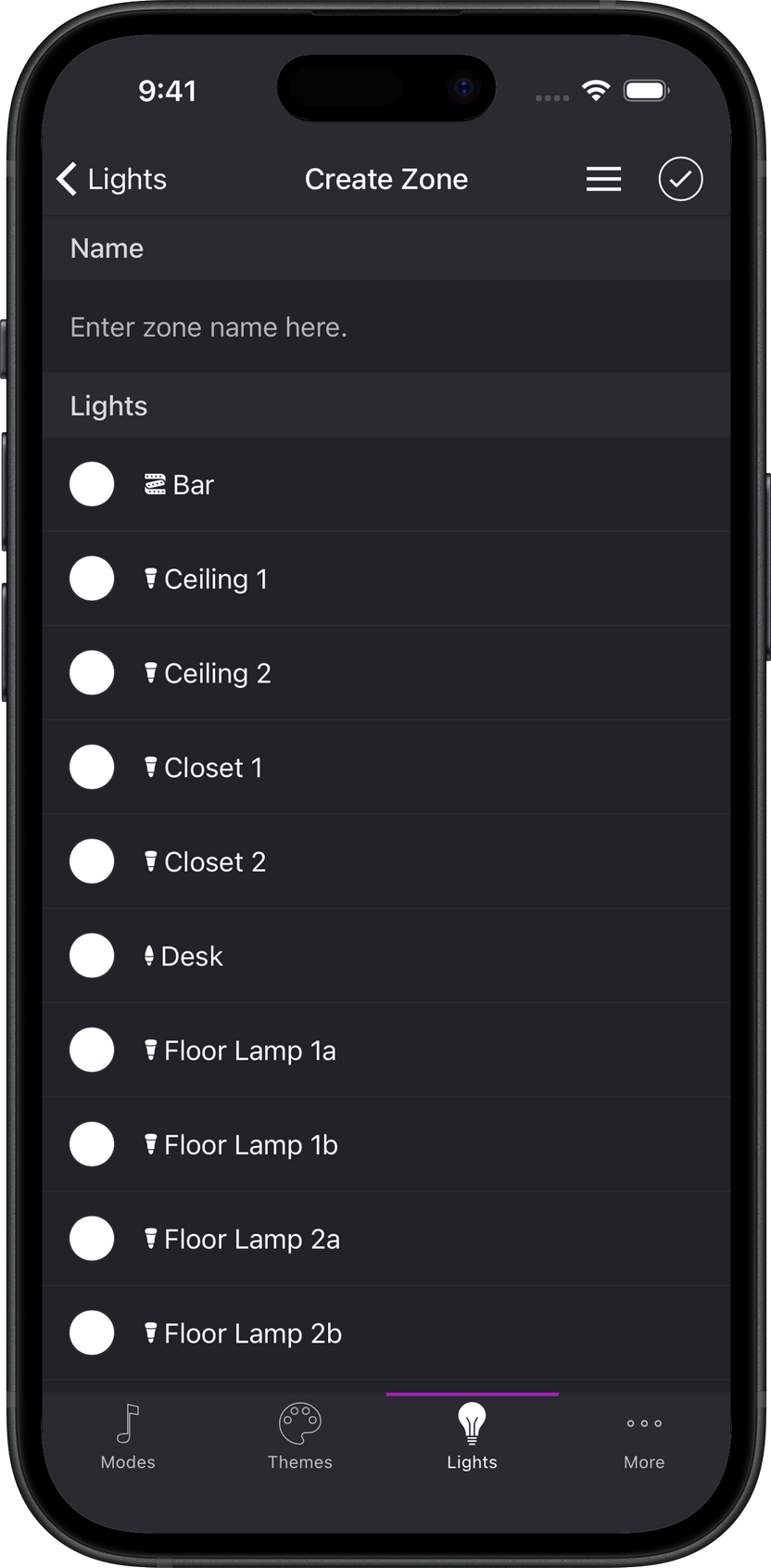 Create Zone screenshot