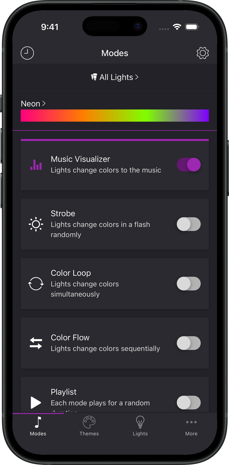 Modes screenshot