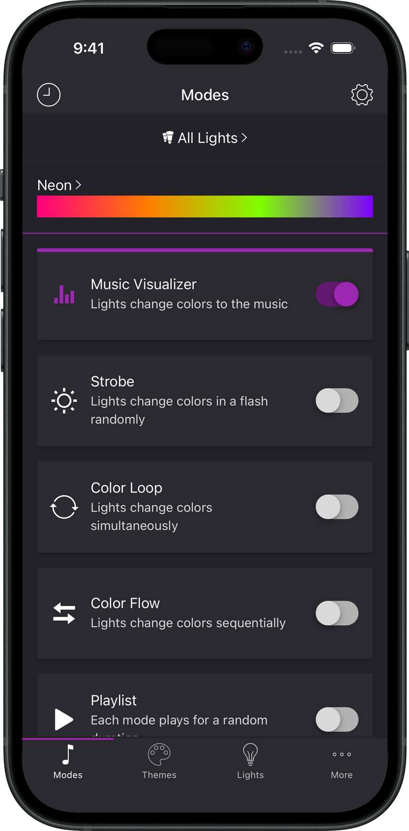 Modes screenshot