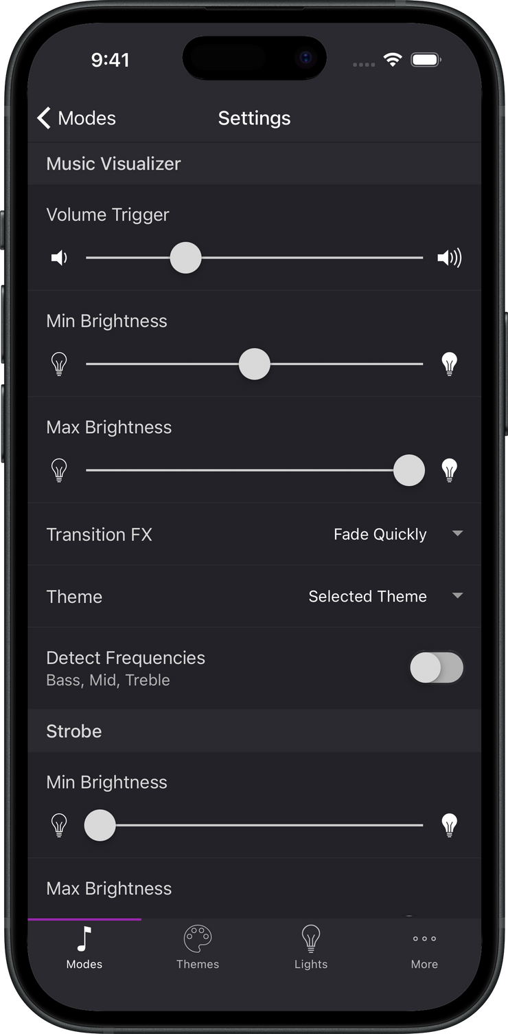 Settings screenshot