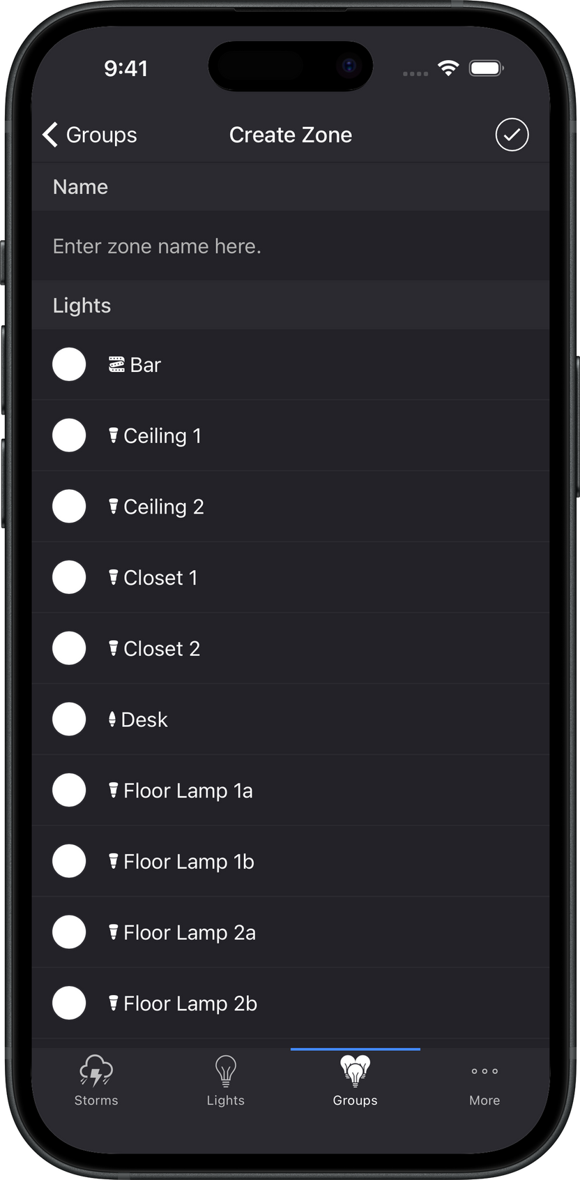 Create Zone screenshot