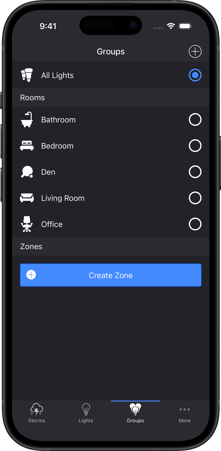 Groups screenshot