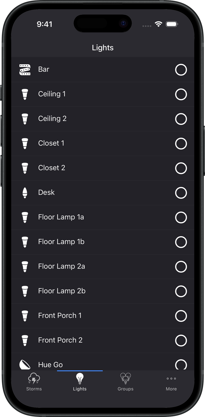 Lights screenshot