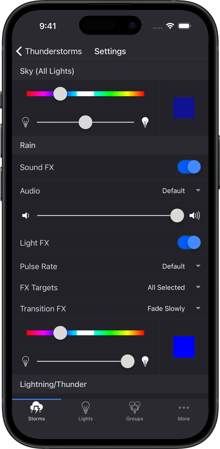 Settings screenshot