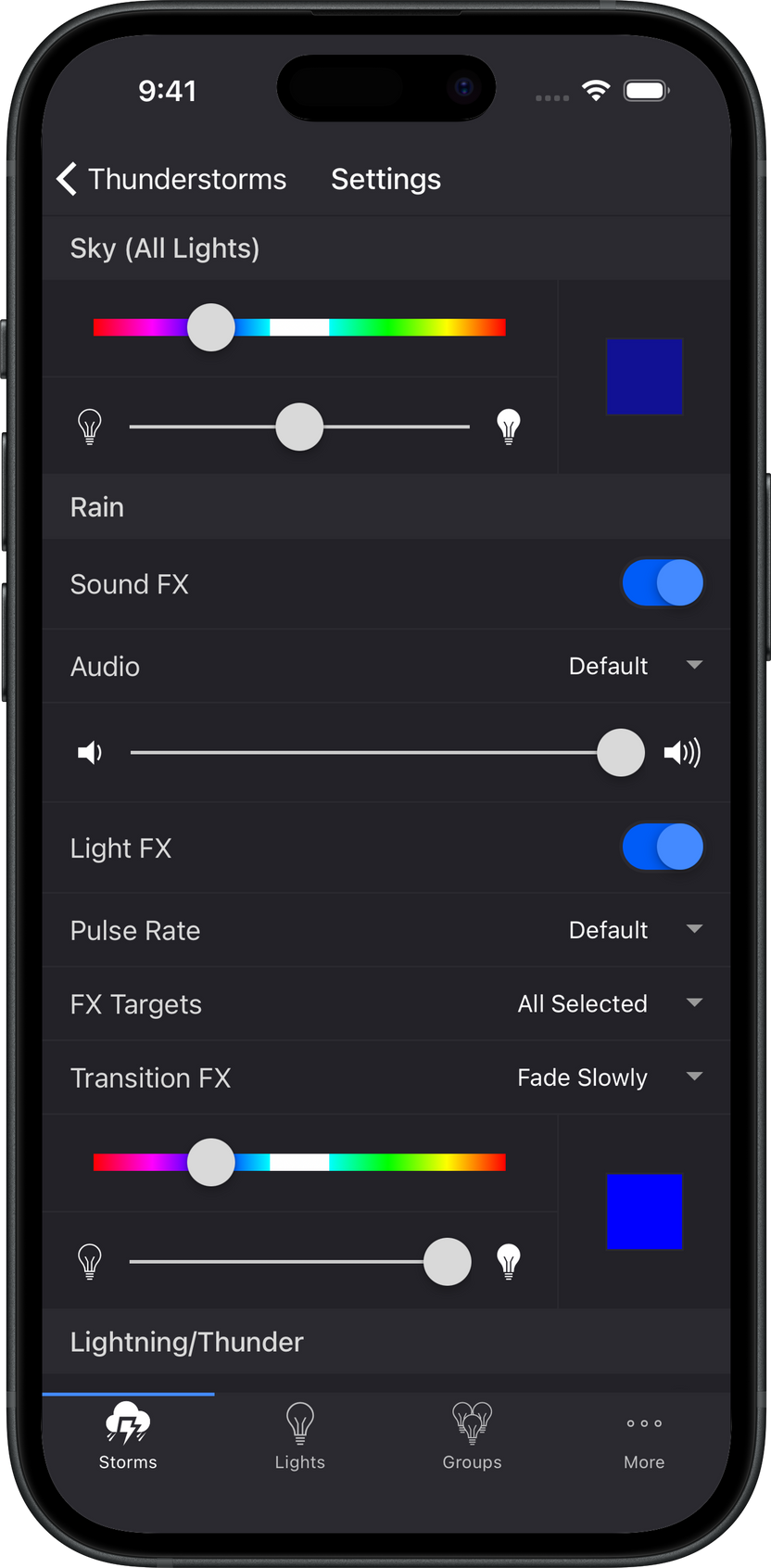 Settings screenshot