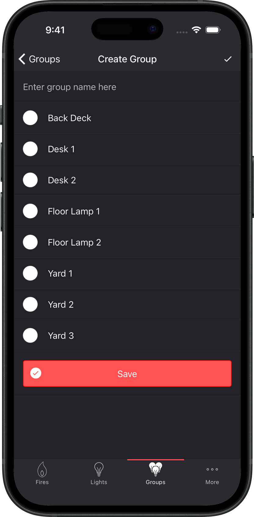 Create Group screenshot