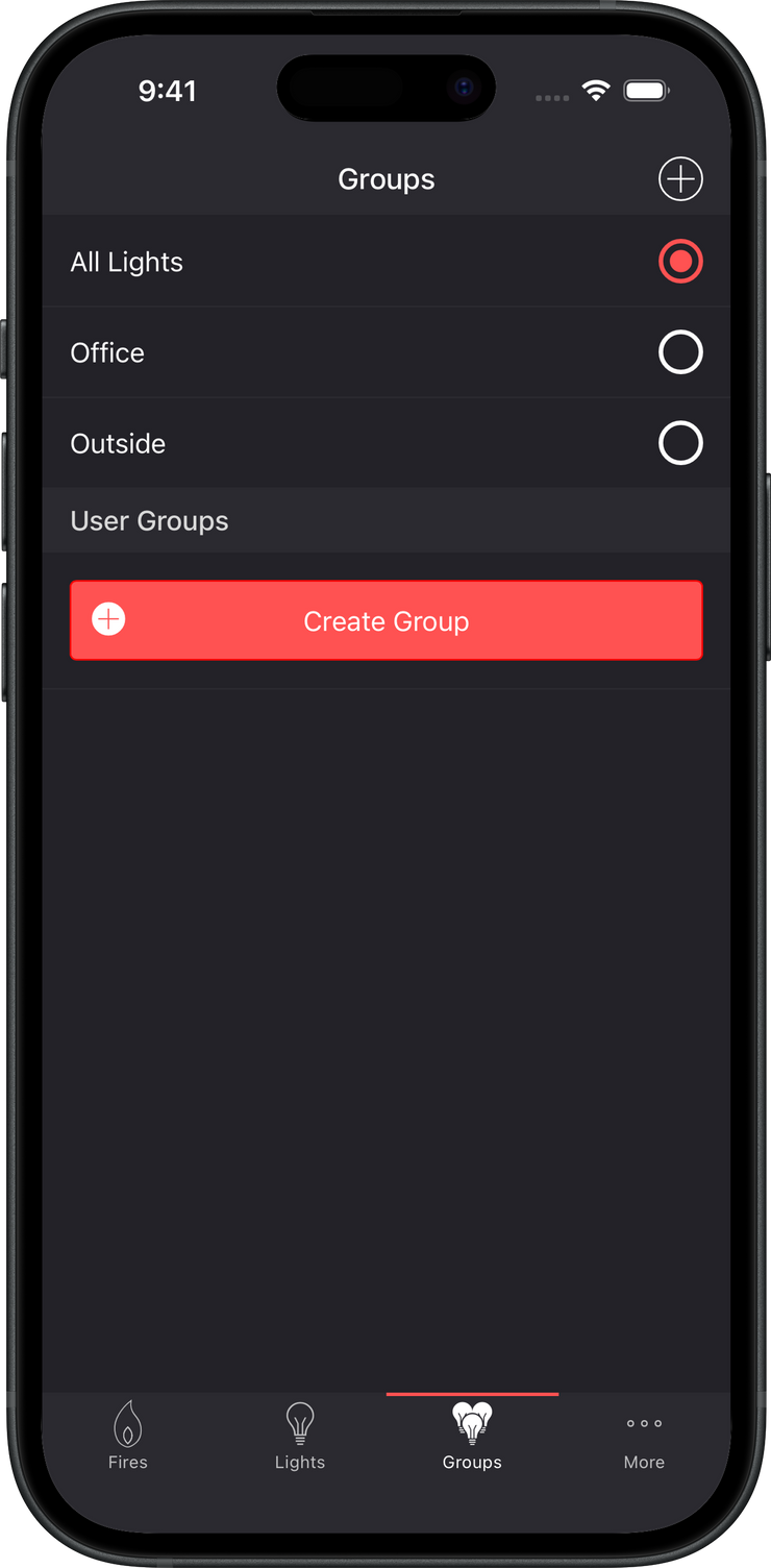 Groups screenshot