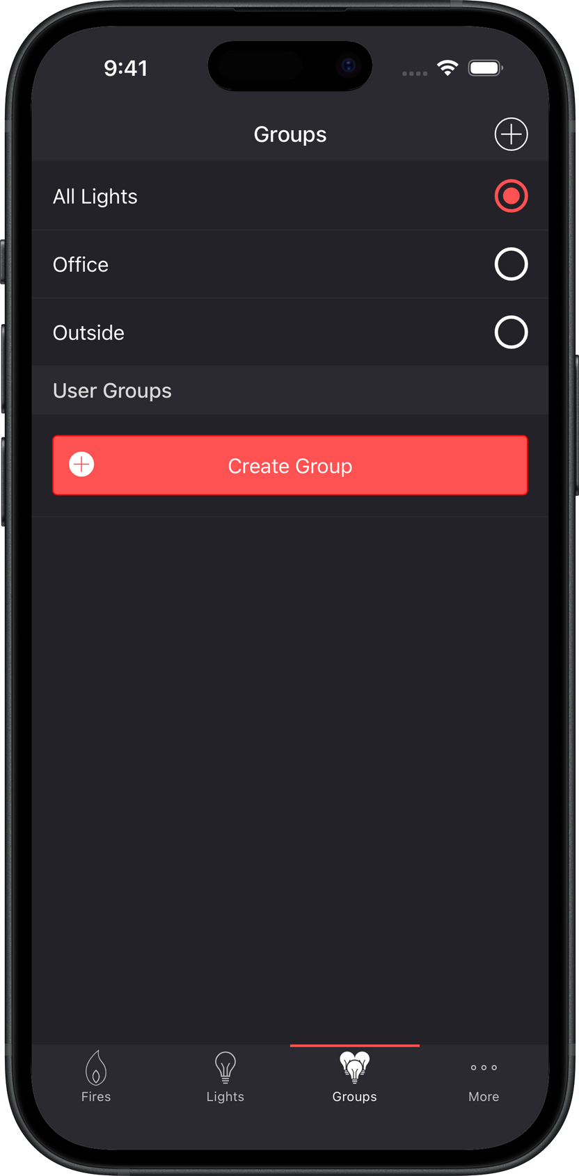 Groups screenshot