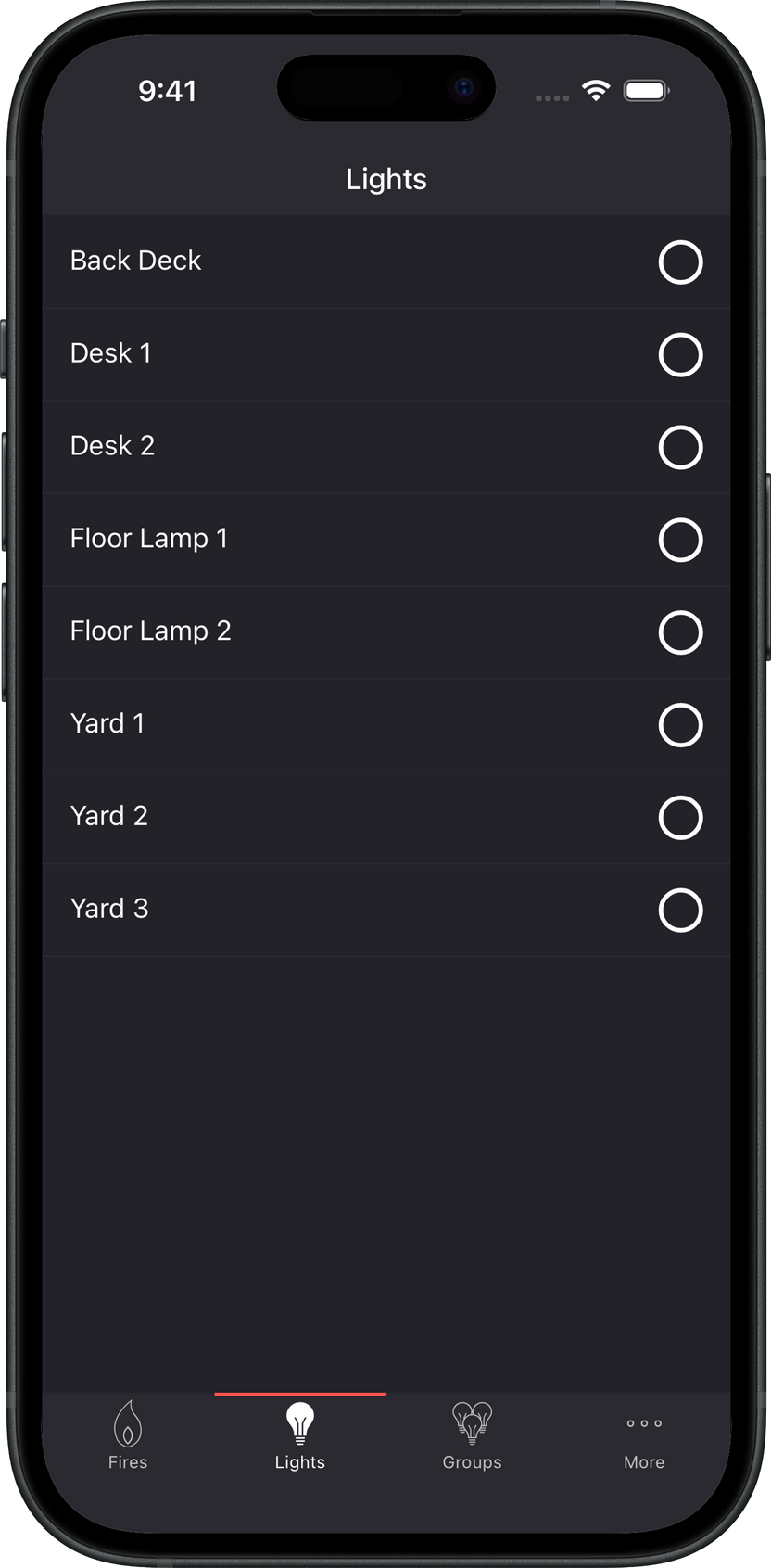 Lights screenshot