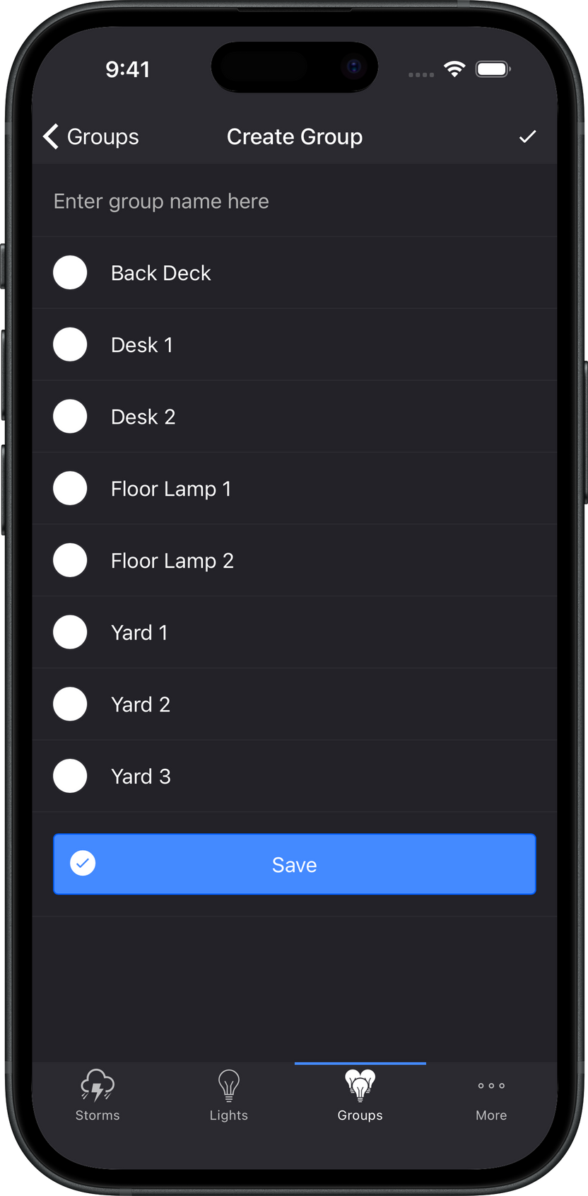Create Group screenshot