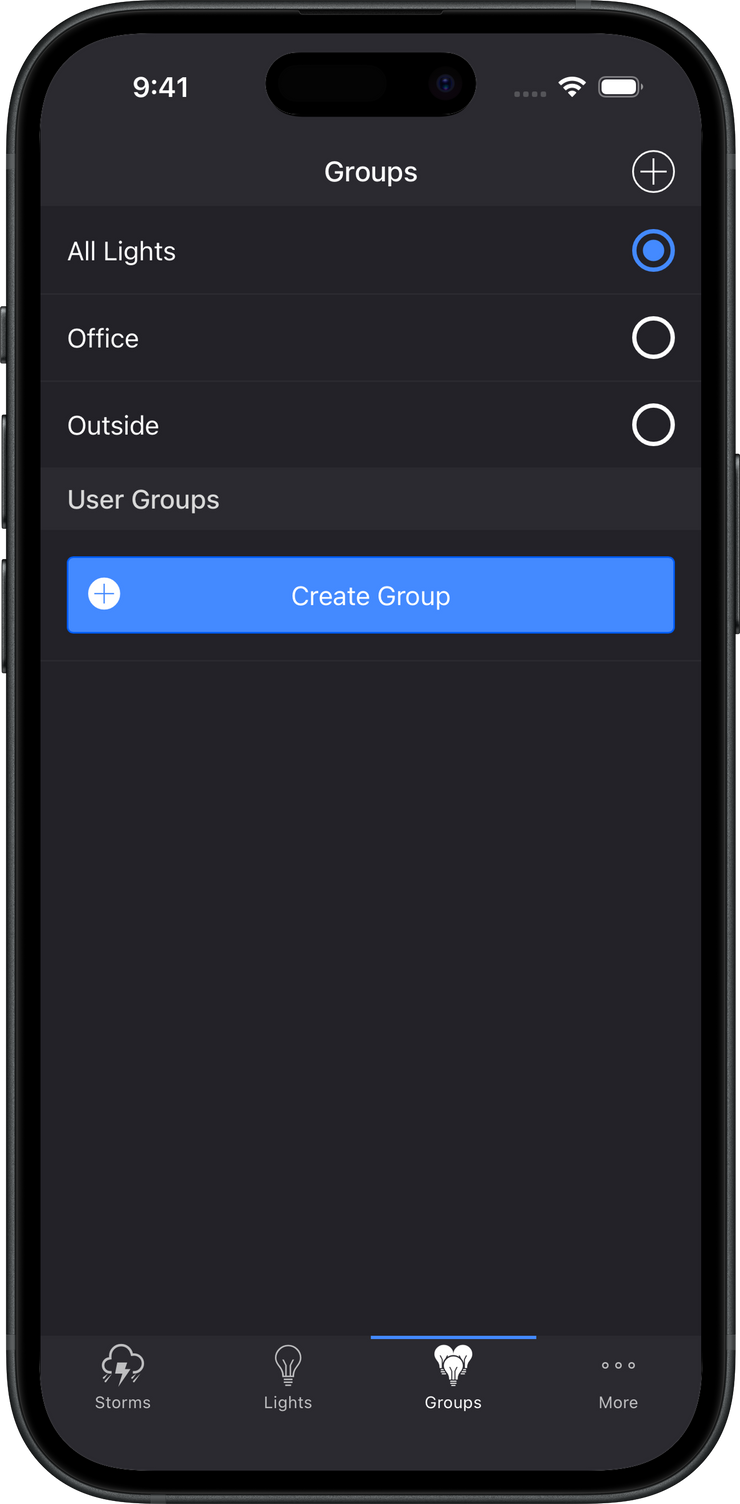 Groups screenshot
