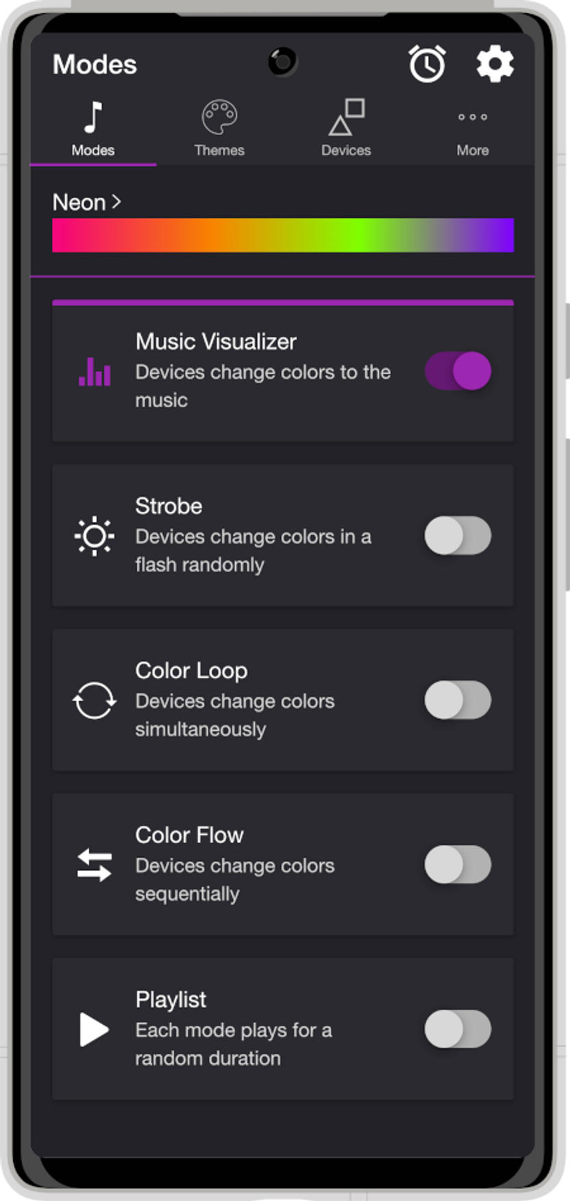 Modes screenshot
