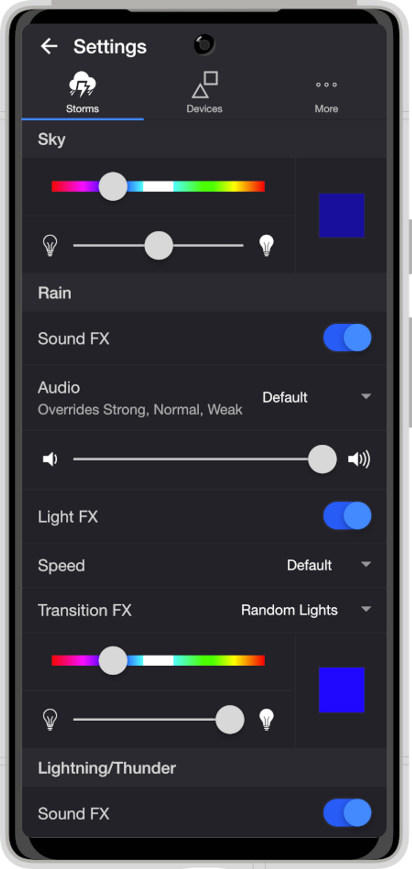 Settings screenshot