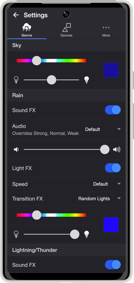 Settings screenshot