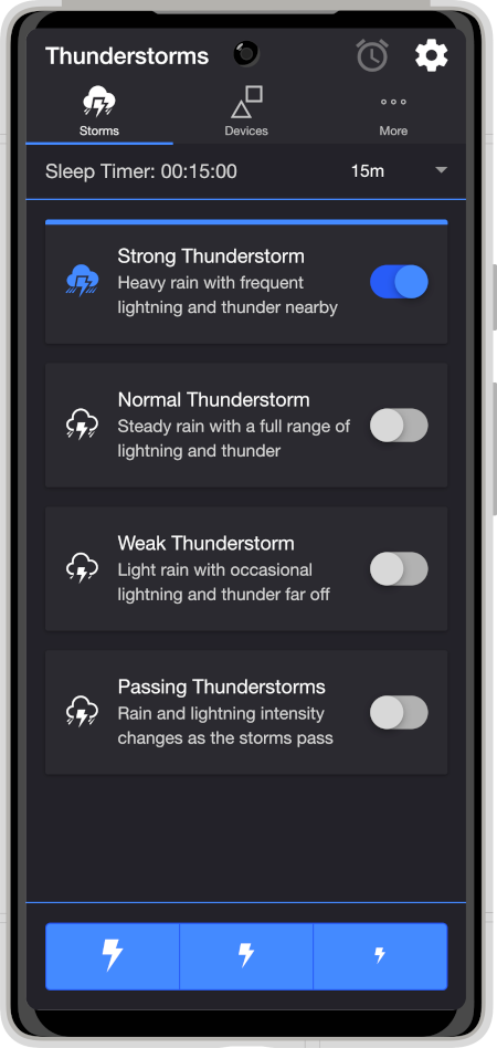 Thunderstorms screenshot