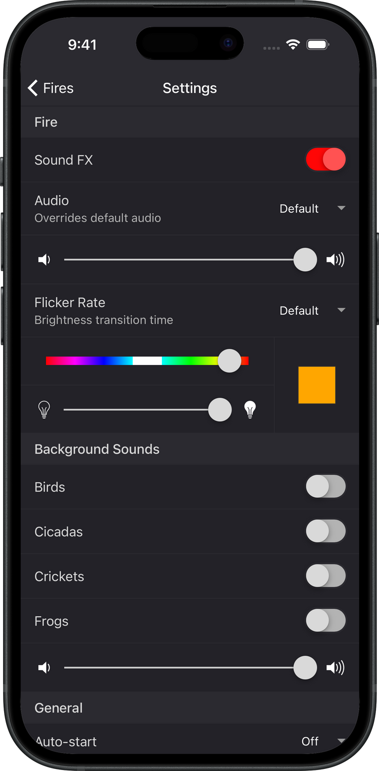 Settings screenshot