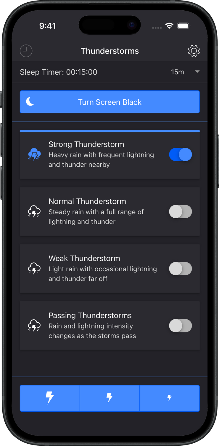 Thunderstorms screenshot