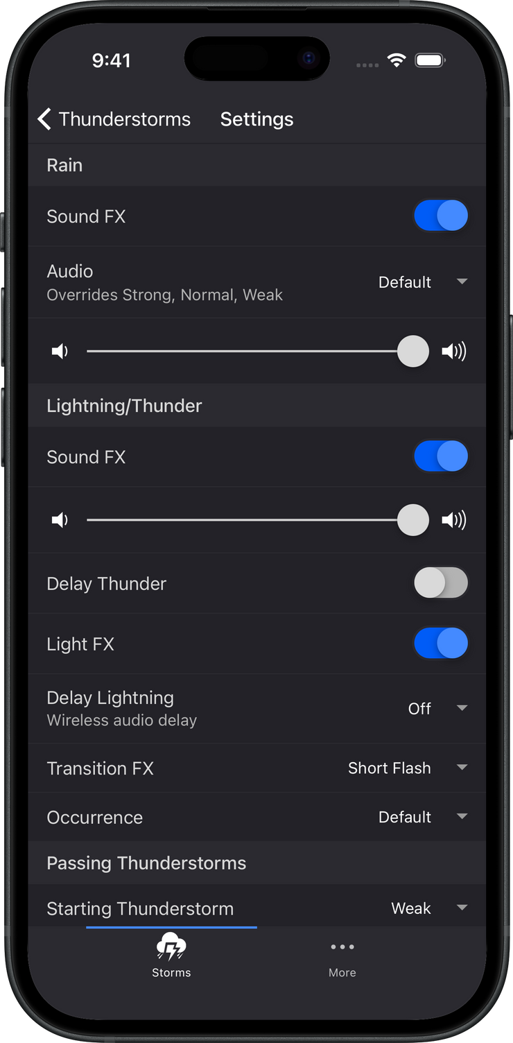 Settings screenshot